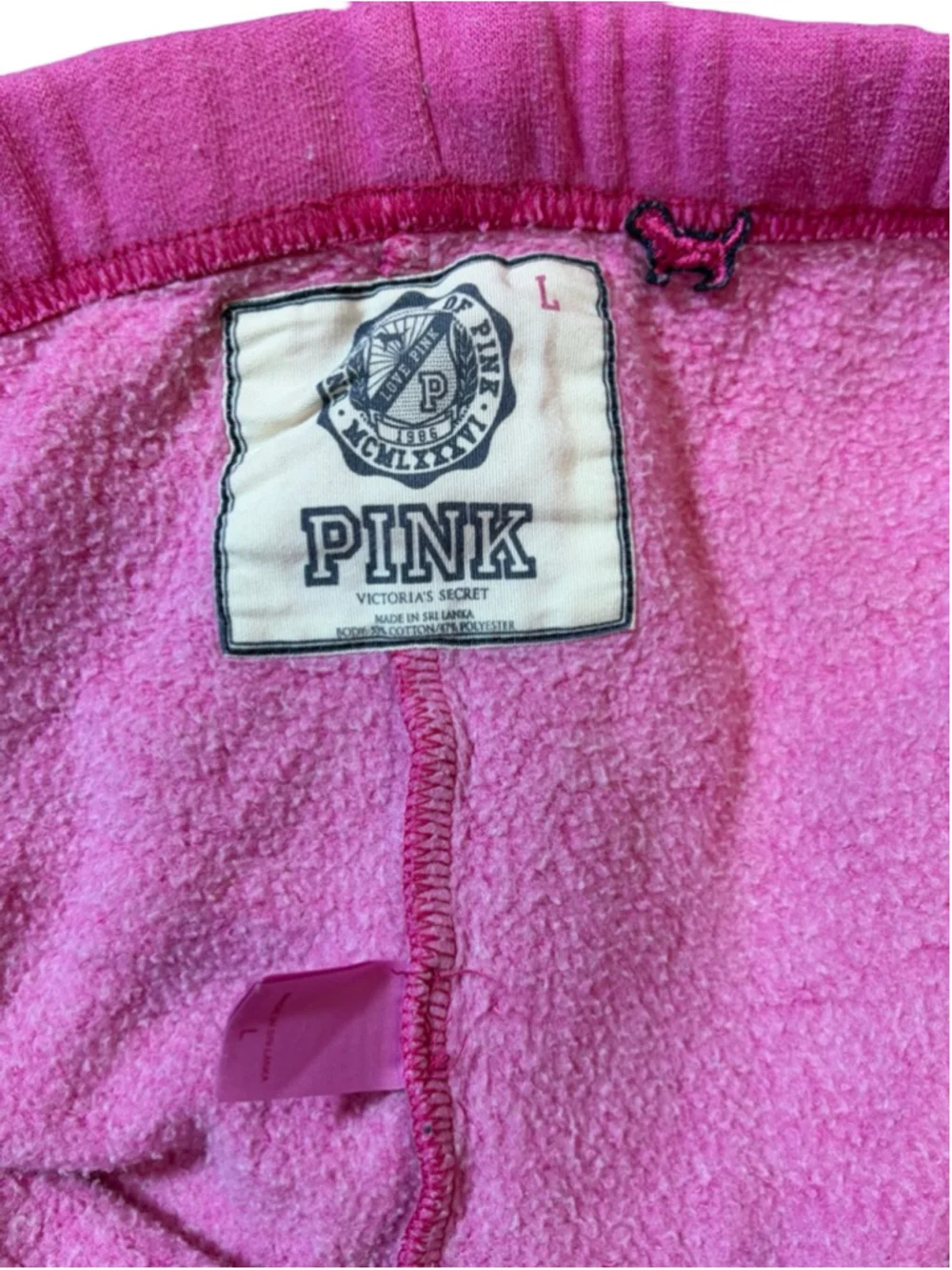 Victoria Secret PINK Sweatpants Y2K Pink Graphic Logo Cozy Lounge - Picture 8 of 10